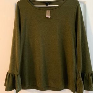 J. Crew NWT Sparkle Bell Sleeve Top H1877 Size M